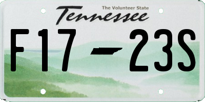 TN license plate F1723S