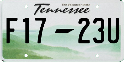 TN license plate F1723U