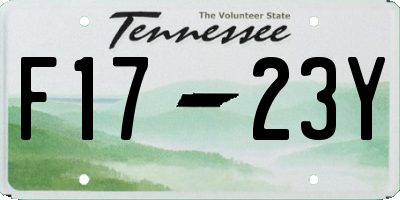TN license plate F1723Y