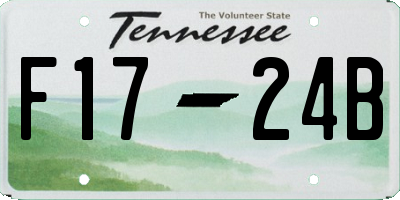 TN license plate F1724B