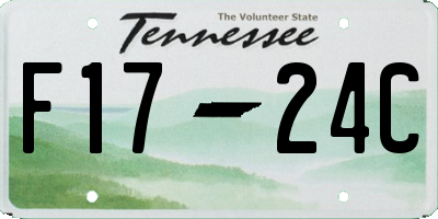 TN license plate F1724C
