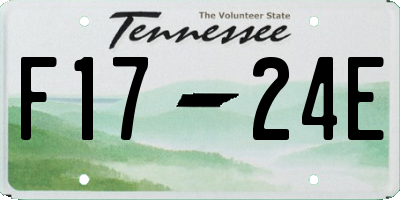 TN license plate F1724E