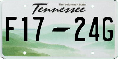 TN license plate F1724G