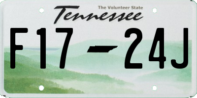 TN license plate F1724J