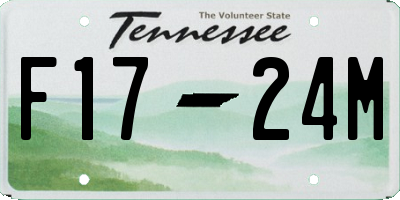 TN license plate F1724M