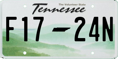 TN license plate F1724N