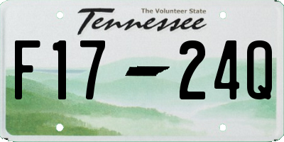 TN license plate F1724Q