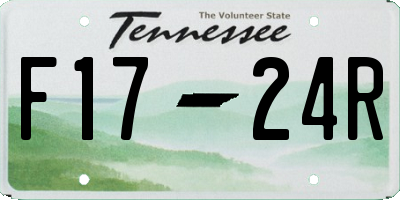 TN license plate F1724R