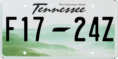 TN license plate F1724Z