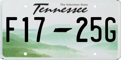 TN license plate F1725G