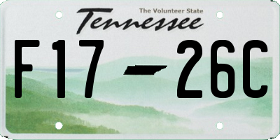 TN license plate F1726C