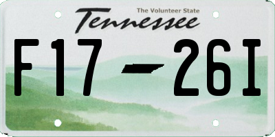 TN license plate F1726I