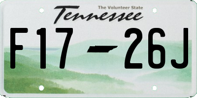 TN license plate F1726J