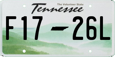 TN license plate F1726L
