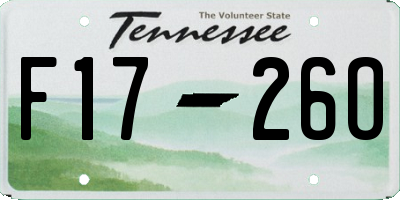 TN license plate F1726O