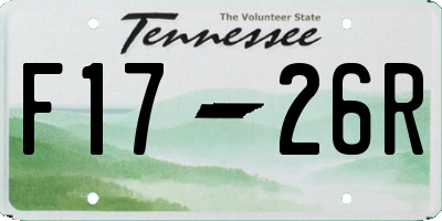TN license plate F1726R