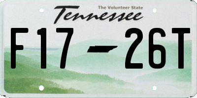 TN license plate F1726T
