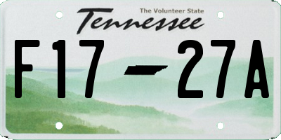 TN license plate F1727A