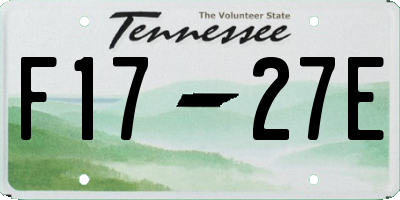 TN license plate F1727E