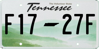 TN license plate F1727F