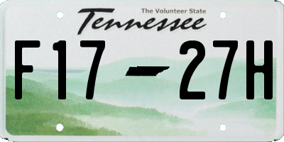 TN license plate F1727H