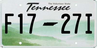 TN license plate F1727I