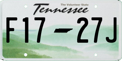 TN license plate F1727J