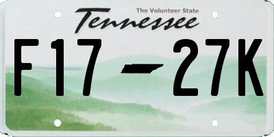 TN license plate F1727K