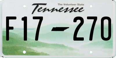 TN license plate F1727O