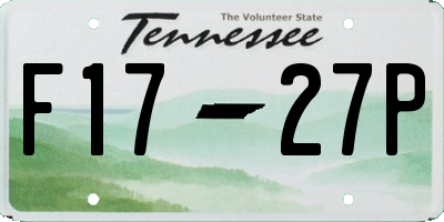 TN license plate F1727P
