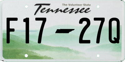 TN license plate F1727Q