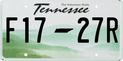 TN license plate F1727R
