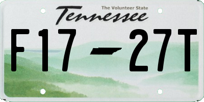 TN license plate F1727T
