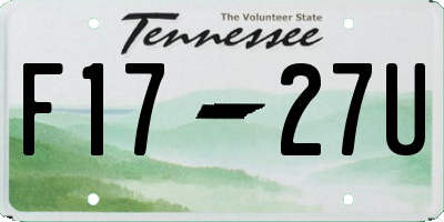 TN license plate F1727U