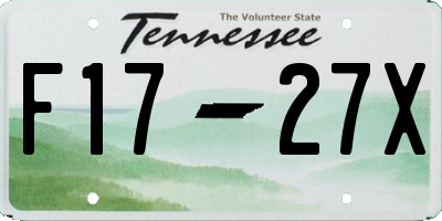 TN license plate F1727X