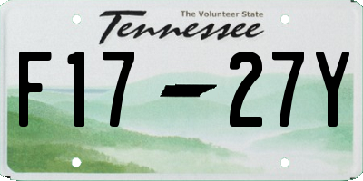 TN license plate F1727Y