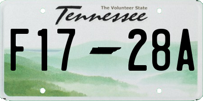 TN license plate F1728A