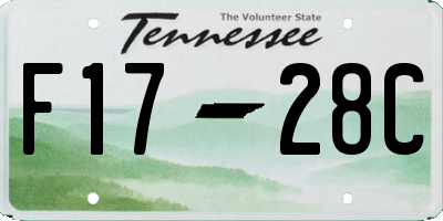 TN license plate F1728C