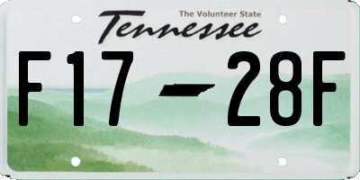 TN license plate F1728F