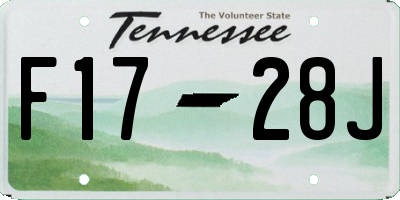 TN license plate F1728J