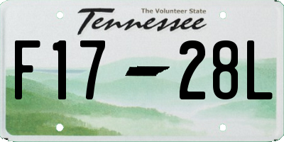 TN license plate F1728L