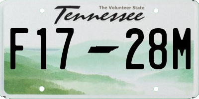 TN license plate F1728M