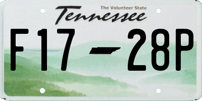 TN license plate F1728P