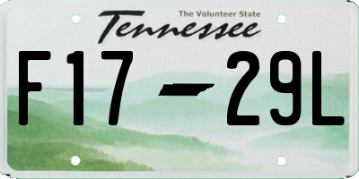 TN license plate F1729L