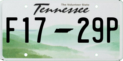 TN license plate F1729P