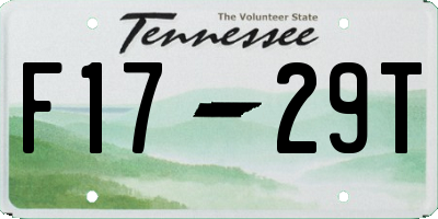TN license plate F1729T
