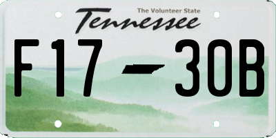 TN license plate F1730B