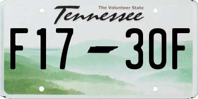 TN license plate F1730F