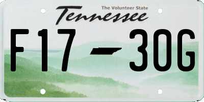 TN license plate F1730G