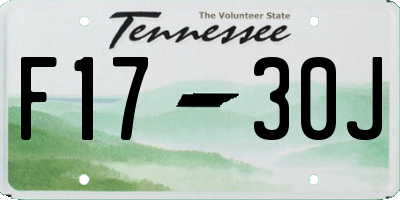 TN license plate F1730J